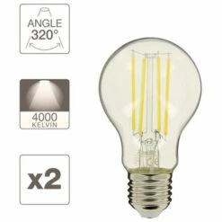 XANLITE - Lot X2 Ampoules à Filament LED EDF, Standard, Culot E27, Conso 8W Eq. 75W, Blanc Neutre - PACK2RFE1055GCWEDF -Pas Cher Ampoule LED Boutique 47378374 3