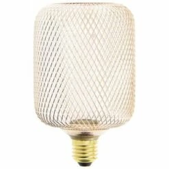 XANLITE - Ampoule Déco Cage Cylindre Cuivre, Culot E27, Hologramme, Blanc Chaud - RFDHE150CCAC