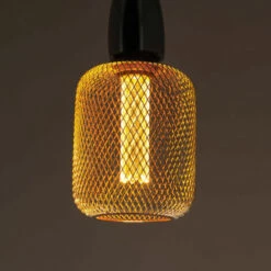 XANLITE - Ampoule Déco Cage Cylindre Cuivre, Culot E27, Hologramme, Blanc Chaud - RFDHE150CCAC -Pas Cher Ampoule LED Boutique 47378404 4