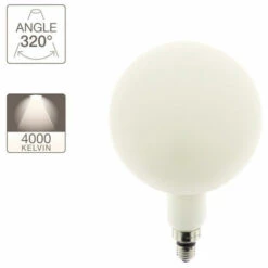 XANLITE - Ampoule LED Déco éclairante Globe XXL Opaline Au Verre Lacté, Culot E27, 24W Cons. (185W Eq.), 3200 Lumens, Lumière Blanc Neutre - RFDGE3000B200OCW -Pas Cher Ampoule LED Boutique 47378430 3