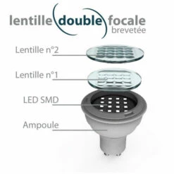 XANLITE - Ampoule LED Spot, Culot GU10, 6,1W Cons. (50W Eq), Lumière Blanc Chaud - PG50SFW -Pas Cher Ampoule LED Boutique 47378440 4