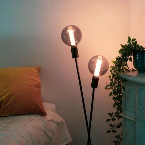 XANLITE - Ampoule LED Déco Hologramme Globe (G125) Au Verre Fumé, Culot E27, 4W Cons., 100 Lumens, Lumière Blanc Chaud - RFDHE200B125SF 6 XANLITE - Ampoule LED Déco Hologramme Globe (G125) Au Verre Fumé, Culot E27, 4W Cons., 100 Lumens, Lumière Blanc Chaud - RFDHE200B125SF – Image 4