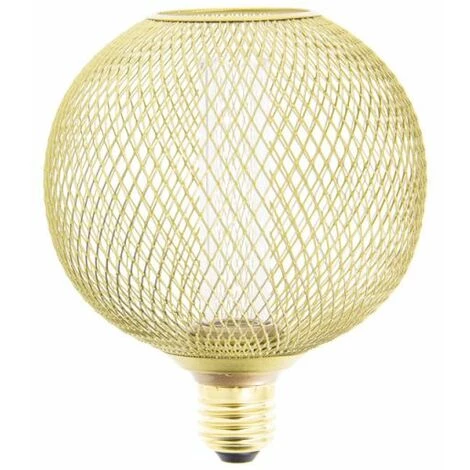 XANLITE - Ampoule Déco Cage Boule Doré, Culot E27, Hologramme, Blanc Chaud - RFDHE150BCAL 3 XANLITE - Ampoule Déco Cage Boule Doré, Culot E27, Hologramme, Blanc Chaud - RFDHE150BCAL