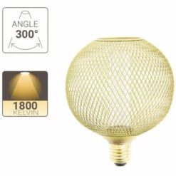 XANLITE - Ampoule Déco Cage Boule Doré, Culot E27, Hologramme, Blanc Chaud - RFDHE150BCAL 11 XANLITE - Ampoule Déco Cage Boule Doré, Culot E27, Hologramme, Blanc Chaud - RFDHE150BCAL -Pas Cher Ampoule LED Boutique 47378578 5