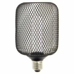 XANLITE - Ampoule Déco Cage Cylindre Noir, Culot E27, Hologramme, Blanc Chaud - RFDHE150CCAN