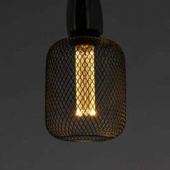 XANLITE - Ampoule Déco Cage Cylindre Noir, Culot E27, Hologramme, Blanc Chaud - RFDHE150CCAN -Pas Cher Ampoule LED Boutique 47378585 4