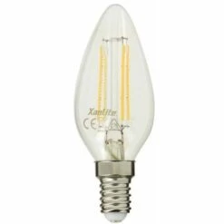 XANLITE - Ampoule à Filament LED Flamme, Culot E14, 4W Cons. (40W Eq.), Lumière Blanc Chaud - RFV470F