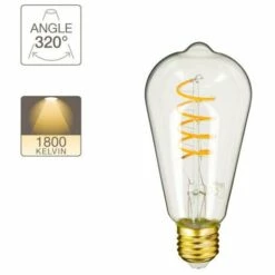 XANLITE - Ampoule LED (ST64) Edison / Vintage, Culot E27, 4W Cons. (28W Eq.), 300 Lumens, Lumière Blanc Chaud - RFDE280STS -Pas Cher Ampoule LED Boutique 47378632 5