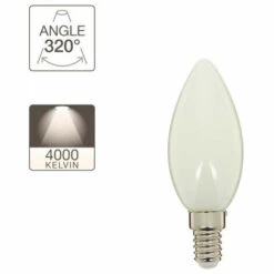 XANLITE - Ampoule à Filament LED Flamme, Culot E14, 4W Cons. (40W Eq.), Lumière Blanche Neutre - RFV470FOCW 8 XANLITE - Ampoule à Filament LED Flamme, Culot E14, 4W Cons. (40W Eq.), Lumière Blanche Neutre - RFV470FOCW -Pas Cher Ampoule LED Boutique 47378717 3