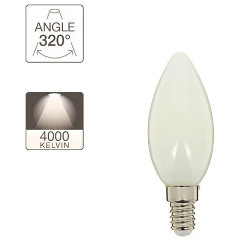 XANLITE - Ampoule à Filament LED Flamme, Culot E14, 4W Cons. (40W Eq.), Lumière Blanche Neutre - RFV470FOCW 5 XANLITE - Ampoule à Filament LED Flamme, Culot E14, 4W Cons. (40W Eq.), Lumière Blanche Neutre - RFV470FOCW – Image 3