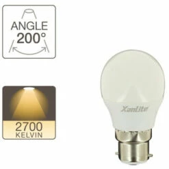 XANLITE - Ampoule LED P45, Culot B22, 5,3W Cons. (40W Eq.), Lumière Blanc Chaud - EB470P -Pas Cher Ampoule LED Boutique 47378752 5