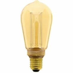 XANLITE - Ampoule LED Déco Hologramme EDISON Au Verre Ambré, Culot E27, 4W Cons., 200 Lumens, Lumière Blanc Chaud - RFDHE200STS