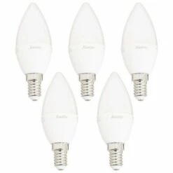 XANLITE - Lot X5 Ampoules LED Flamme, Culot E14, 5,5W Cons. (40W éq.), Lumière Blanc Neutre - PACK5EV470FCW