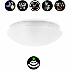 BARCELONA LED Plafonnier Avec Capteur De Mouvement Pour Ampoule E27