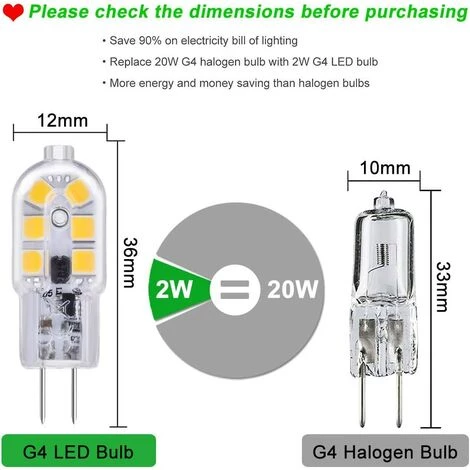 LONGZIMING G4 LED 2W 12 V AC/DC Blanc Froid 6000K Pour Hotte Aspirante, 200lm, Équivalent Ampoule Halogène G4 10W 20W, Non Dimmable, Bi-pin LED G4 12V Pour Lustre/Camping-car, Lot De 6 4 LONGZIMING G4 LED 2W 12 V AC/DC Blanc Froid 6000K Pour Hotte Aspirante, 200lm, Équivalent Ampoule Halogène G4 10W 20W, Non Dimmable, Bi-pin LED G4 12V Pour Lustre/Camping-car, Lot De 6 – Image 2
