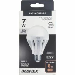 DEBFLEX AMPOULE A80 ANTI COUPURE VERRE BLANC E27 7W 6400K 300LM 8 DEBFLEX AMPOULE A80 ANTI COUPURE VERRE BLANC E27 7W 6400K 300LM -Pas Cher Ampoule LED Boutique 49280075 2