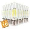 ECLAIRAGE DESIGN Lot De 10 Ampoules LED E14 Flamme Filament 4w Eq 40W Blanc Chaud 2700K -Pas Cher Ampoule LED Boutique 4987502 1