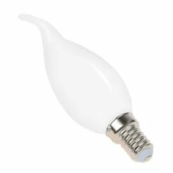 Blanc Chaud - Ampoule Filament LED Flamme Opaque - E14 - BA35 - 2,5 W - SMD Epistar - Ecolife Lighting® - Blanc