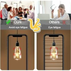 DECKON Ampoule LED Edison, Ampoule E27 Vintage Edison LED Rétro Ampoule 4W ST64 Lampe Décorative Antique Nostalgiques (3 Pack) -Pas Cher Ampoule LED Boutique 51586311 5