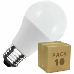 LEDKIA Pack Ampoules LED E27 A60 7W (10 Un) No Flicker Blanc Neutre 4000K - 4500K