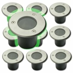 MYLUMI 10 X Spot Exterieur Encastrable Pour Led GU10 Acier Rond -Pas Cher Ampoule LED Boutique 52887771 2