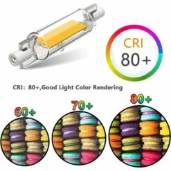Ampoule R7S LED 78mm Dimmable, 10W R7S Ampoules LED COB, R7S LED 78mm Haute Lumière Blanc Chaud 3000K, R7S LED Lampe 600LM, éclairage à Faisceau 360 °, AC 220-240V, Pack De 2,Macaron 10 Ampoule R7S LED 78mm Dimmable, 10W R7S Ampoules LED COB, R7S LED 78mm Haute Lumière Blanc Chaud 3000K, R7S LED Lampe 600LM, éclairage à Faisceau 360 °, AC 220-240V, Pack De 2,Macaron -Pas Cher Ampoule LED Boutique 53912376 4