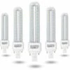 Aigostar - Ampoule LED PLC 2U 12W, Lumière Blanche Froide 6400K, 1200 Lumens, Lot De 5 [Classe énergétique A+]