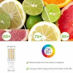 G9 LED Blanc Chaud , G9 Ampoule LED 3W Équivalent à 28W 33W 40W Ampoules Halogènes, AC 220V-240V, Sans Scintillement, Paquet De 5, Betterlife [Classe énergétique A+] -Pas Cher Ampoule LED Boutique 53982519 3