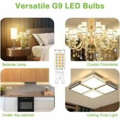 G9 LED Blanc Chaud , G9 Ampoule LED 3W Équivalent à 28W 33W 40W Ampoules Halogènes, AC 220V-240V, Sans Scintillement, Paquet De 5, Betterlife [Classe énergétique A+] -Pas Cher Ampoule LED Boutique 53982519 5