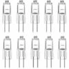 G4 Ampoules Halogènes à Culot à Deux Broches, 12V DC 12V Basse Tension 10W G4 Ampoules Halogènes Capsule Transparente, Blanc Chaud 2800K(paquet De 10)，Starlight -Pas Cher Ampoule LED Boutique 55041535 1