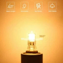 G4 Ampoules Halogènes à Culot à Deux Broches, 12V DC 12V Basse Tension 10W G4 Ampoules Halogènes Capsule Transparente, Blanc Chaud 2800K(paquet De 10)，Starlight -Pas Cher Ampoule LED Boutique 55041535 3