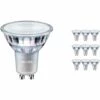 PHILIPS  Lot 10x Philips MASTER Value LEDspot GU10 PAR16 4.9W 365lm 60D - 930 Blanc Chaud | Meilleur Rendu Des Couleurs - Dimmable - Équivalent 50W -Pas Cher Ampoule LED Boutique 55935722 1