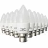 Ampoule B22 LED 6W 220V C37 180° (Pack De 10) - Blanc Chaud 2300k - 3500k - SILUMEN -Pas Cher Ampoule LED Boutique 56326870 1