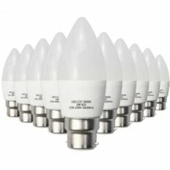 Ampoule B22 LED 6W 220V C37 180° (Pack De 10) - Blanc Chaud 2300k - 3500k - SILUMEN