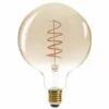 Ampoule LED E27 Filament Torsadé Globe G125 Ambré - Ambré - SILUMEN -Pas Cher Ampoule LED Boutique 56327680 1