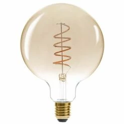 Ampoule LED E27 Filament Torsadé Globe G125 Ambré - Ambré - SILUMEN