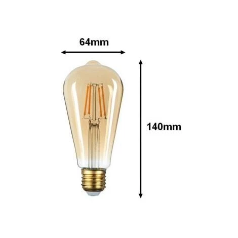 FALSE Ampoule E27 LED Filament Dimmable 8W ST64 - SILUMEN 6 FALSE Ampoule E27 LED Filament Dimmable 8W ST64 - SILUMEN – Image 4