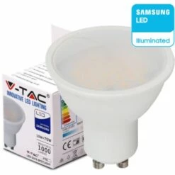 V-TAC Spot LED Puce Samsung GU10 10W 110° Satin Cover 6400K -Pas Cher Ampoule LED Boutique 56813279 4