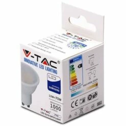 V-TAC Spot LED Puce Samsung GU10 10W 110° Satin Cover 6400K -Pas Cher Ampoule LED Boutique 56813279 5
