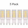 Les Ampoules De Mais Tomshine 5Pcs G9 Led, Ac220-240V 5W 400Lm, Peuvent Remplacer Les Ampoules Halogenes De 45W, Blanc Chaud