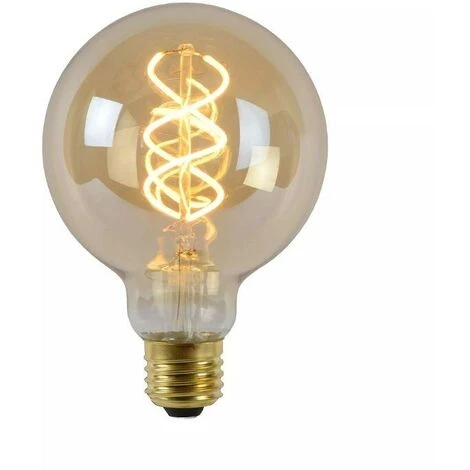 Ampoule Filament Ambre E27 LED - Lucide G95- 49032/05/62 3 Ampoule Filament Ambre E27 LED - Lucide G95- 49032/05/62