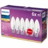PHILIPS  Philips Ampoule LED 40W, E14, Blanc Chaud, Lot De 6