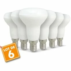 ECLAIRAGE DESIGN Lot De 6 Ampoules LED E14 R50 6W Eq 50W | Température De Couleur: Blanc Chaud 2700K