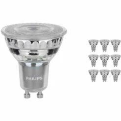 PHILIPS  Lot 10x Philips MASTER Value LEDspot GU10 PAR16 6.2W 575lm 36D - 940 Blanc Froid | Meilleur Rendu Des Couleurs - Dimmable - Équivalent 80W