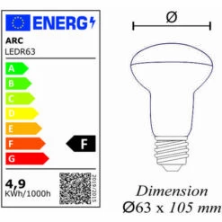 LUTECE-ARC Lot De 10 Ampoules LED E27 R63 8,8W (équiv. 60W) 806Lm 3000K -Pas Cher Ampoule LED Boutique 58394620 4
