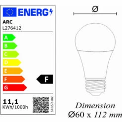 LUTECE-ARC Ampoule LED 11,1W (équiv. 75W) E27 1055lm 6400K - Garantie 5 Ans -Pas Cher Ampoule LED Boutique 58395800 4