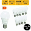 LUTECE-ARC Lot De 10 Ampoules LED 11,1W (équiv. 75W) E27 1055lm 6400K - Garantie 5 Ans