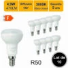 LUTECE-ARC Lot De 10 Ampoules LED E14 R50 4,9W (équiv. 40W) 470Lm 3000K 1 LUTECE-ARC Lot De 10 Ampoules LED E14 R50 4,9W (équiv. 40W) 470Lm 3000K -Pas Cher Ampoule LED Boutique 58400345 1