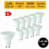 LUTECE-ARC Lot De 10 Ampoules LED GU10 3,6W 230Lm 3000K - Garantie 5 Ans 1 LUTECE-ARC Lot De 10 Ampoules LED GU10 3,6W 230Lm 3000K - Garantie 5 Ans -Pas Cher Ampoule LED Boutique 58400378 1