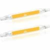 STARLIGHT R7S 78mm LED 5W Blanc Chaud 3000K, SL.GT R7S COB LED Linéaire Remplacer Crayon Halogène 40W 50W, Ampoule R7S LED 78mm Slim, Lot De 2 -Pas Cher Ampoule LED Boutique 58739449 1